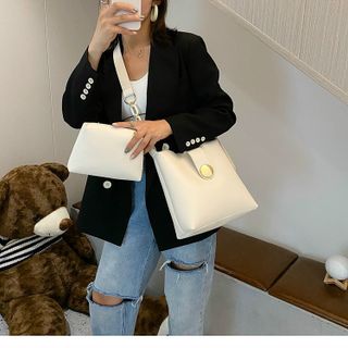 SET TÚI VÍ QUAI DA KHOÁ TRÒN HÀN QUỐC