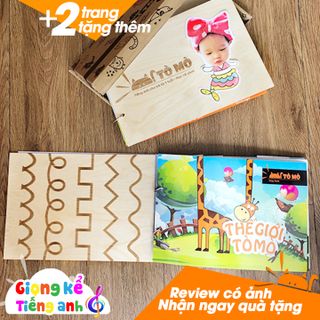 Học liệu dán dính THẾ GIỚI TÒ MÒ Học liệu song ngữ dành cho bé từ 1 tuổi - Phát triển trí thông minh cho bé từ 1 tuổi