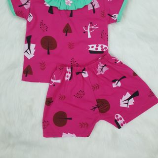 (XẢ KHO) ĐỒ BỘ CHO BÉ GÁI MẶC NHÀ MÁT MẺ 100% COTTON TỪ 3 THÁNG TUỔI ĐẾN 4 TUỔI
