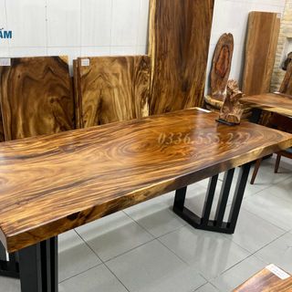 mặt bàn gỗ me tây dùng cho bàn làm việc hoặc bàn ăn