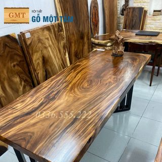 mặt bàn gỗ me tây dùng cho bàn làm việc hoặc bàn ăn
