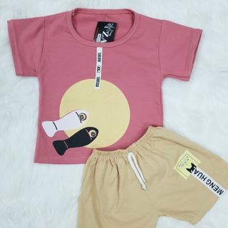 ( XẢ KHO) ĐỒ BỘ BÉ TRAI HÌNH CÁ TRÒN 4 màu 100% coton