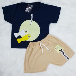 ( XẢ KHO) ĐỒ BỘ BÉ TRAI HÌNH CÁ TRÒN 4 màu 100% coton