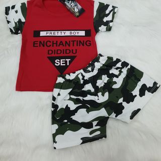 (XẢ KHO) ĐỒ BỘ LÍNH CHO BÉ TRAI 2 MÀU ĐỎ - VÀNG 100% COTTON