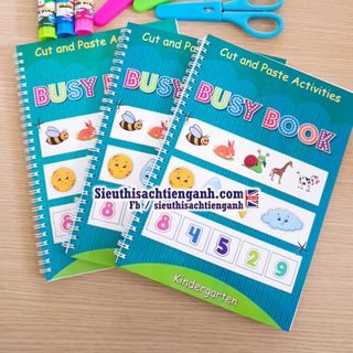 Sách cắt dán Busy Book + Kéo + Keo