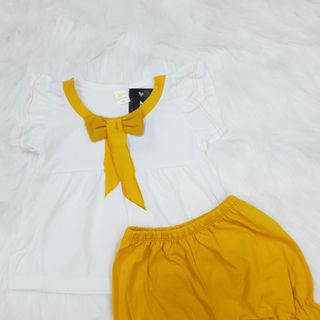 (KHUYẾN MÃI) Đồ Bộ Nơ Xinh dành cho bé gái từ 3 tháng đến 5 tuổi