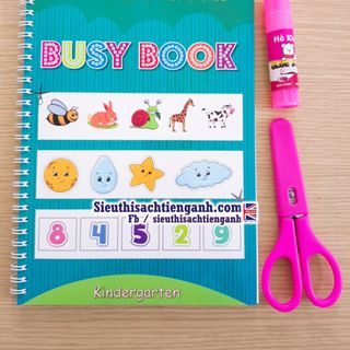 Sách cắt dán Busy Book + Kéo + Keo