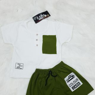 (XẢ KHO) ĐỒ BỘ BÉ TRAI MẪU TÚI RÁCH 3 MÀU SÀNH ĐIỆU CHẤT VẢI COTTON MÁT MẺ