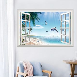 Decal Cửa Sổ Cá Heo
