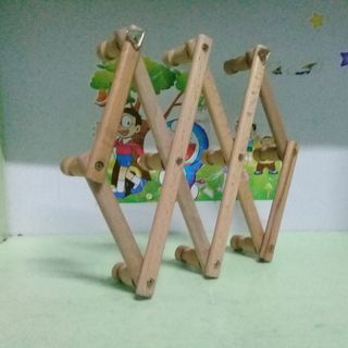 Móc gỗ xếp gọn treo quần áo gắn tường - gỗ Sồi