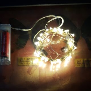 Đèn LED đom đóm Fairy light dài 5m 50 bóng không chớp (dùng Pin AA)