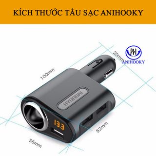 Tẩu sạc ô tô 03 cổng usb nhỏ gọn - tiện lợi - sạc nhanh|dock sạc ô tô,củ sạc ô tô Anihooky