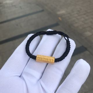Vòng tay chỉ đỏ Trụ OMMANI mạ vàng