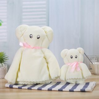 Bộ 2 Khăn Tắm Hình Gấu 70x140cm, 35x75cm