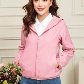 Áo khoác gió nữ 2 lớp cực Ấm kèm túi cuộn tiện dụng chống gió nước bụi [Trẻ Trung-Khỏe Khoắn-Tôn Dáng]