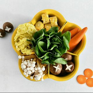 RỔ ĐỰNG RAU ĂN LẨU 5 CÁNH HOA