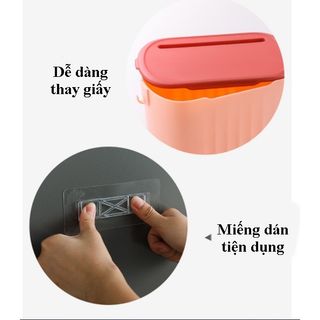 Hộp đựng giấy vệ sinh 2 trong 1 dán tường thông minh