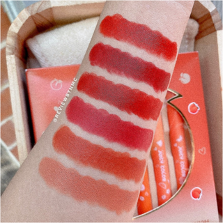 Set Son thỏi 5 Cây Hasaya Girl Eternal Love - Son Lì - Đỏ cam, cam cháy, đỏ đất, cam đào, cam tươi