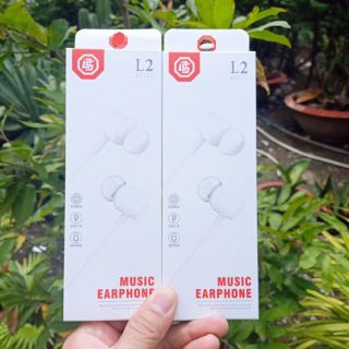 Tai nghe WK giắc tròn 3.5mm L2 có mút chống ồn