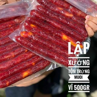 Lạp xưởng tôm trứng muối (1 bịch 500gram)