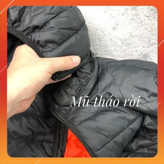 Áo phao nam 2 mặt có mũ tháo rời - áo khoác nam - áo phao nam thanh lý