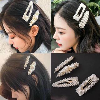 Kẹp tóc ngọc trai 4 món