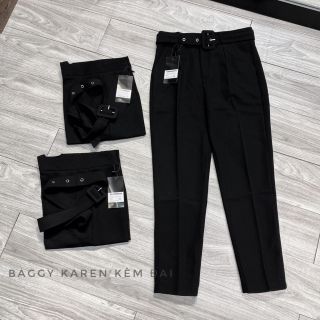 Quần baggy công sở kèm đai