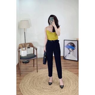 Quần baggy công sở kèm đai