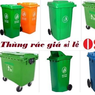 Chuyên bán thùng rác nhựa giá rẻ- thùng rác 120 lít 240 lít 660 lít xanh cam vàng giá sỉ