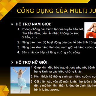 Multi juice - sản phẩm thải độc và hỗ trợ điều trị rối loạn chức năng nội tiết