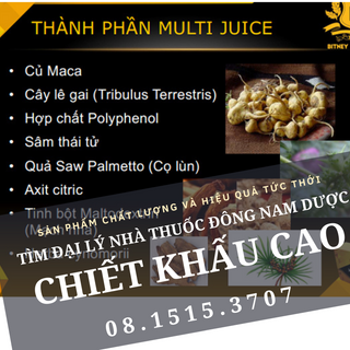 Multi juice - sản phẩm thải độc và hỗ trợ điều trị rối loạn chức năng nội tiết