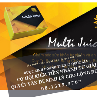 Multi juice - sản phẩm thải độc và hỗ trợ điều trị rối loạn chức năng nội tiết