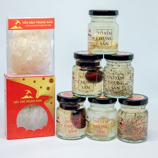 Tổ Yến Sào Tinh Chế (8g/Hộp) (Tổ Yến làm sạch/Tổ Yến Sạch chế biến từ Tổ Yến Thô /Tổ Yến còn lông) Yến Sào Trung Nam