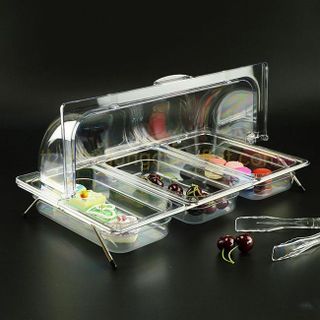 Khay đựng thức ăn buffet inox nhựa giá rẻ tại TPHCM