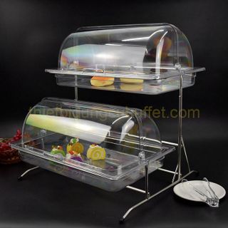 Khay đựng thức ăn buffet inox nhựa giá rẻ tại TPHCM