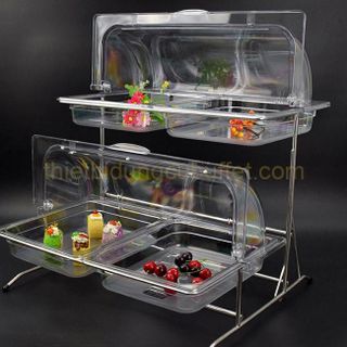 Khay đựng thức ăn buffet inox nhựa giá rẻ tại TPHCM