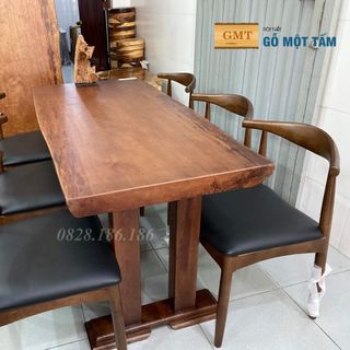 bàn ăn gỗ gụ nam phi dài 1,6m