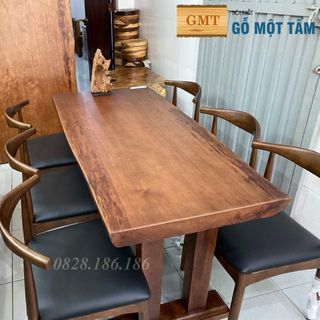 bàn ăn gỗ gụ nam phi dài 1,6m
