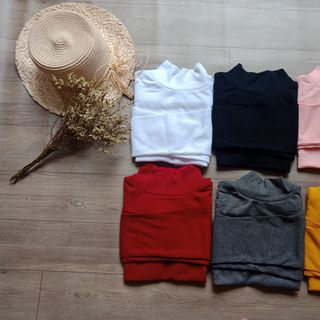 Áo cổ Cao 6 phân thun gân