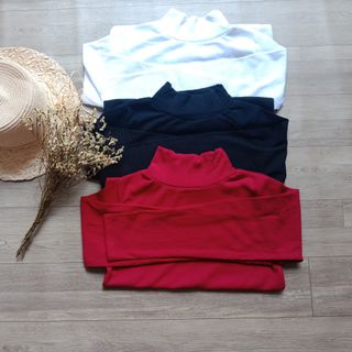 Áo cổ Cao 6 phân thun gân