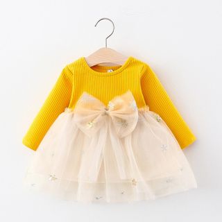 Váy công chúa thun gân mix chân voan 4 lớp TE2746