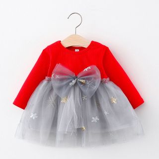 Váy công chúa thun gân mix chán voan 4 lớp TE2747