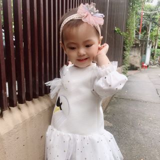 Váy dạ thiên nga tay voan TE2710
