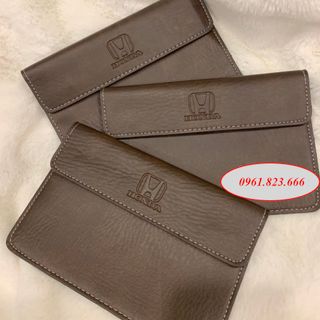 {VÍ IN LOGO} Ví đựng giấy tờ xe oto hãng HONDA