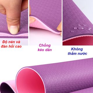 Thảm Tập Gym Và Yoga TPE 2 Lớp 6MM