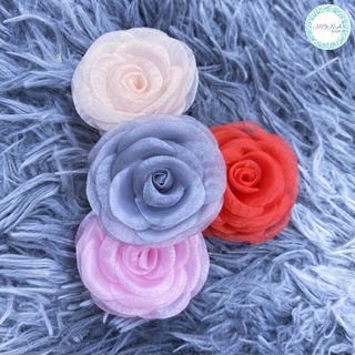 BÔNG CÀI ÁO VOAN ĐỦ MÀU ĐƯỜNG KÍNH 7CM