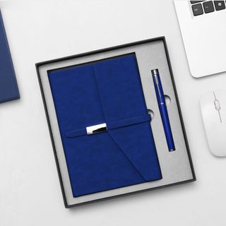 BỘ Quà tặng văn phòng phẩm in logo theo yêu cầu ( sổ tay , bao bút )