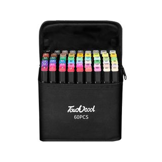 Bán Sỉ Bút vẽ, bút màu Marker TouchCool Túi Vải Bộ 30/60/80 màu, vẽ anime,chân dung,phong cảnh