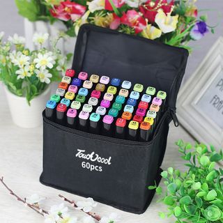 Bán Sỉ Bút vẽ, bút màu Marker TouchCool Túi Vải Bộ 30/60/80 màu, vẽ anime,chân dung,phong cảnh giá sỉ