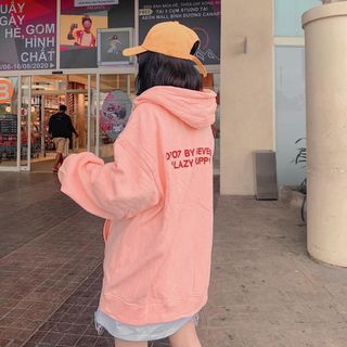 Áo khoác hoodie nỉ nam nữ form rộng có dây kéo thêu 0707